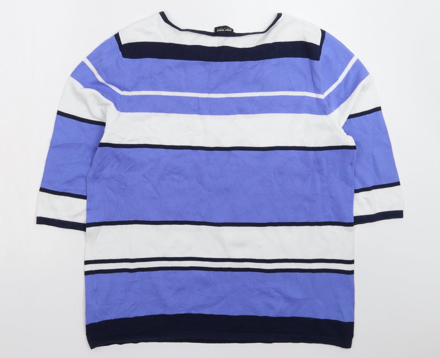 Gerry Weber Womens Multicoloured Striped Knit Pullover Jumper Size L