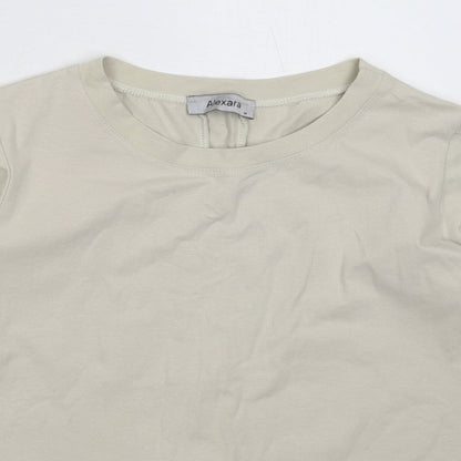 Close-up detail of Alexara women’s grey pullover sweatshirt, size M