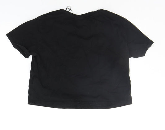 Womens UK Size S Divided Black Camisole T-Shirt