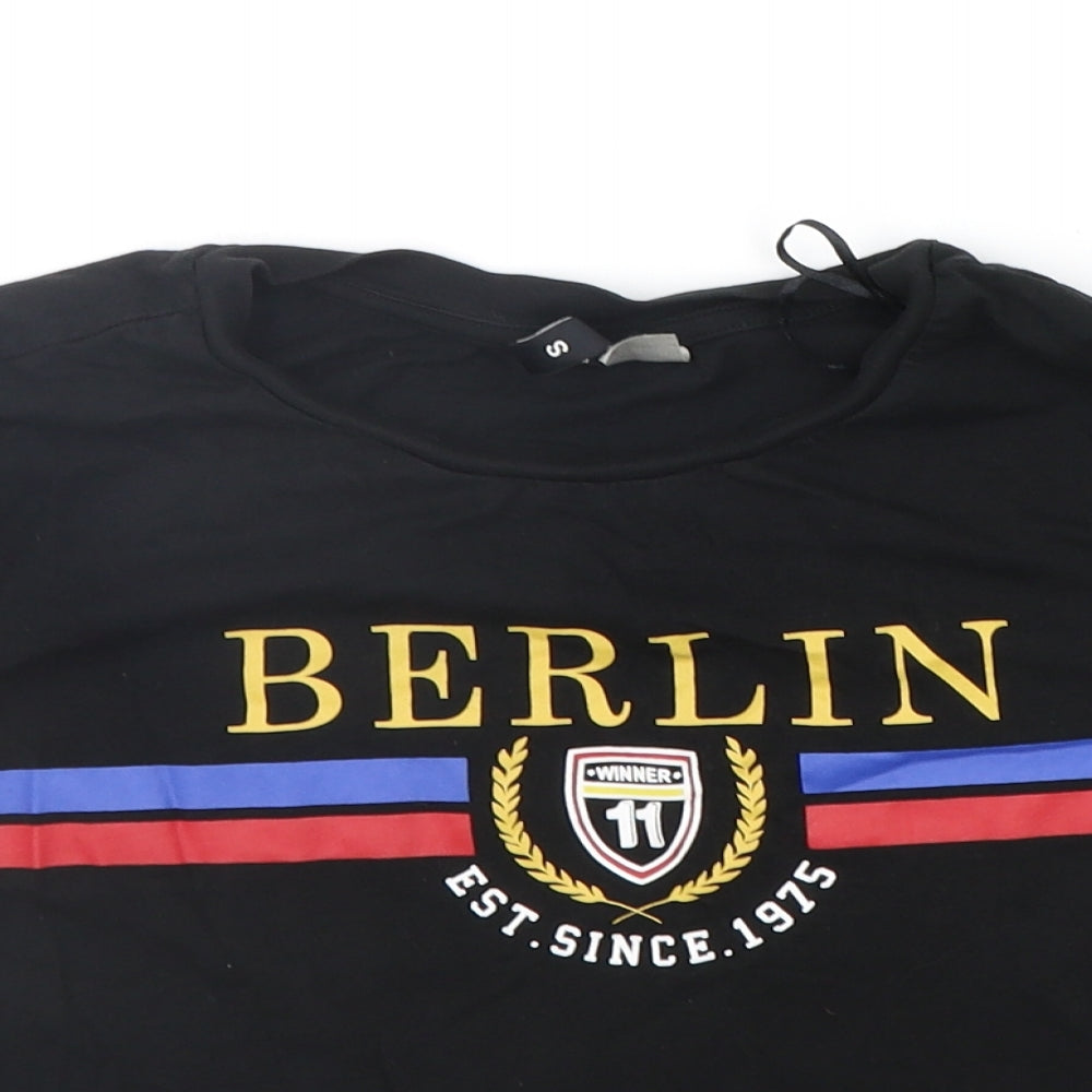Womens UK Size S Divided Black Camisole T-Shirt