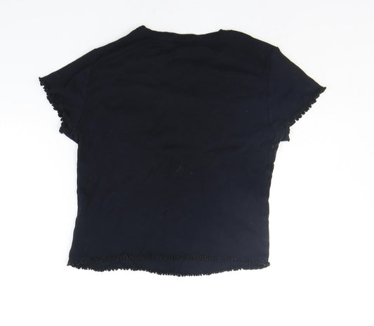 Womens UK Size 10 Topshop Blue Basic T-Shirt