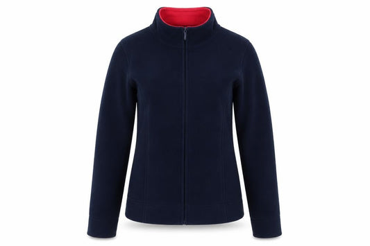 Front view of EWM women’s blue jacket, size S