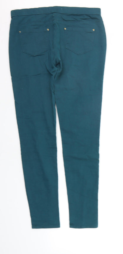 Denim & Co. Womens Green   Jegging Jeans Size 12 L27 in