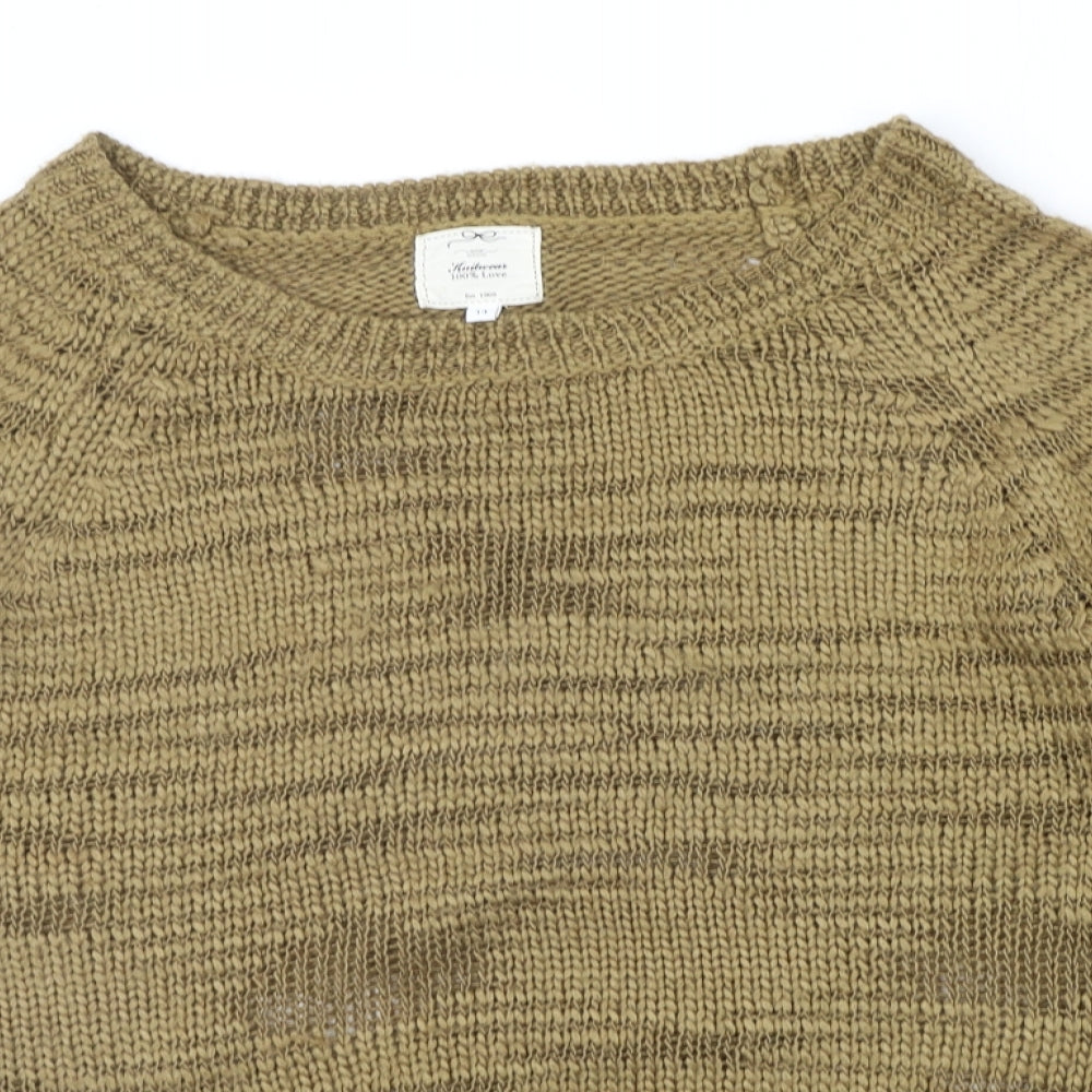 Womens UK Size 14 New Look Beige Pullover Jumper