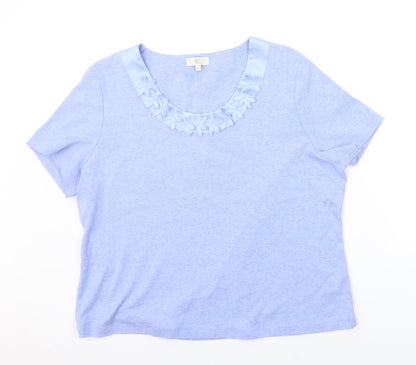 county casual Womens Blue   Basic T-Shirt Size XL
