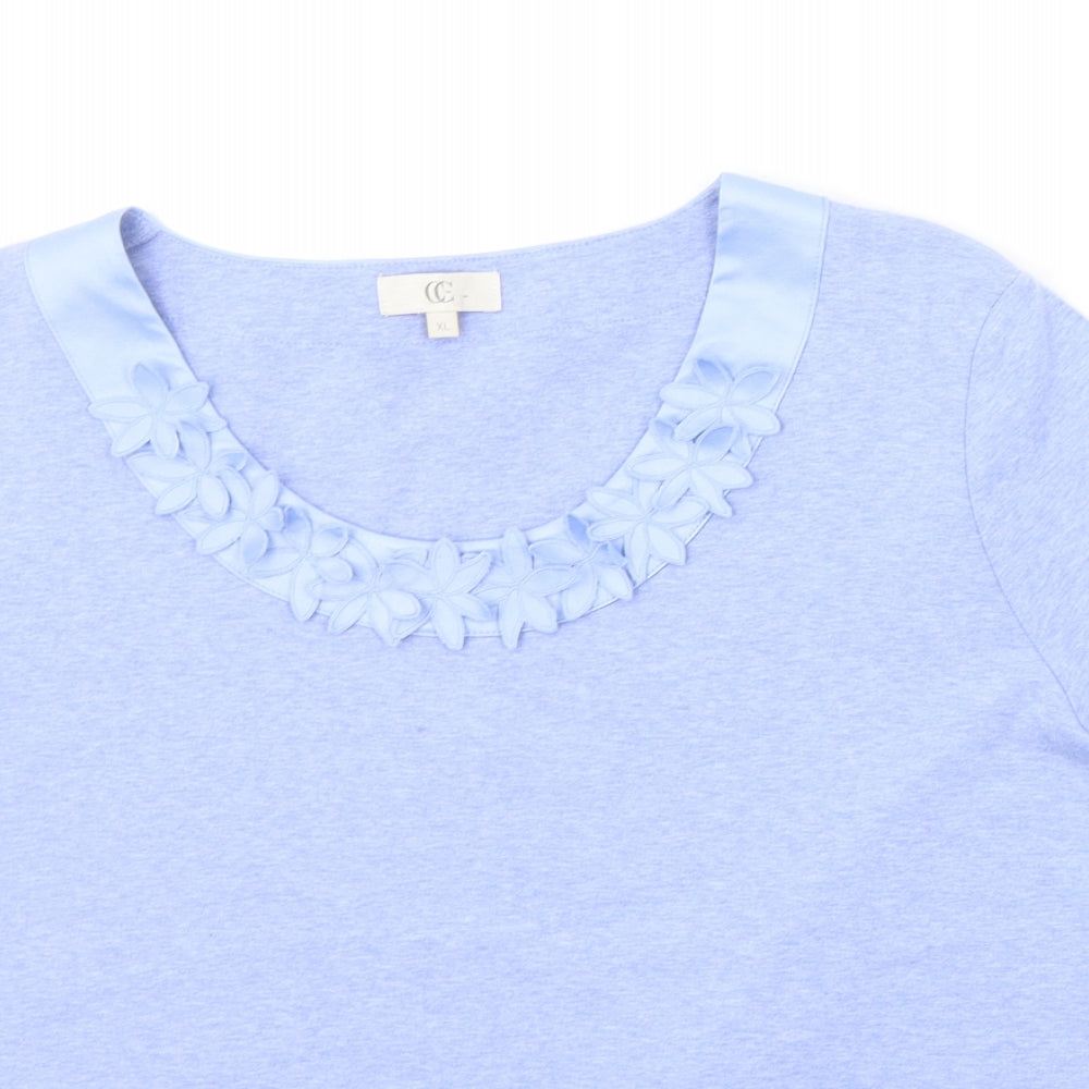 county casual Womens Blue   Basic T-Shirt Size XL