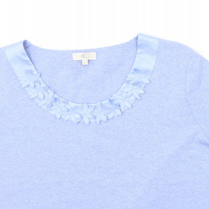 county casual Womens Blue   Basic T-Shirt Size XL