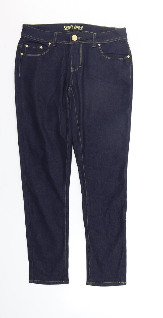 Denim & Co. Womens Blue   Jegging Jeans Size 12 L26 in