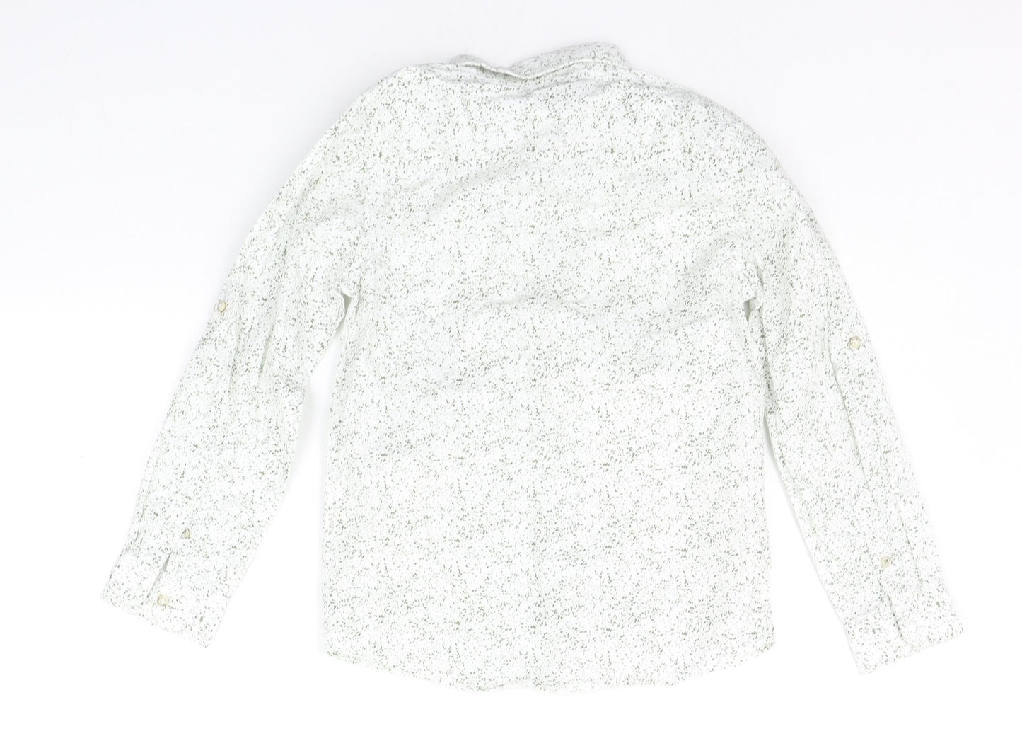 JBC Boys White Geometric  Basic Button-Up Size 8-9 Years