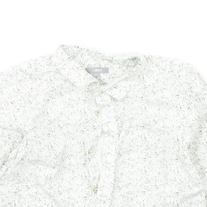JBC Boys White Geometric  Basic Button-Up Size 8-9 Years
