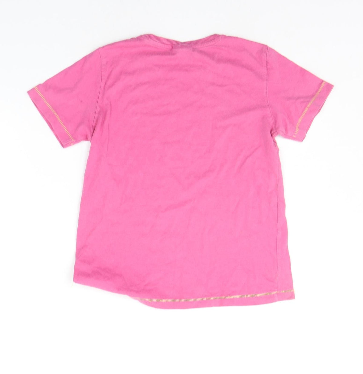 Back view of Next girls’ pink basic t-shirt, size 7, years - shark