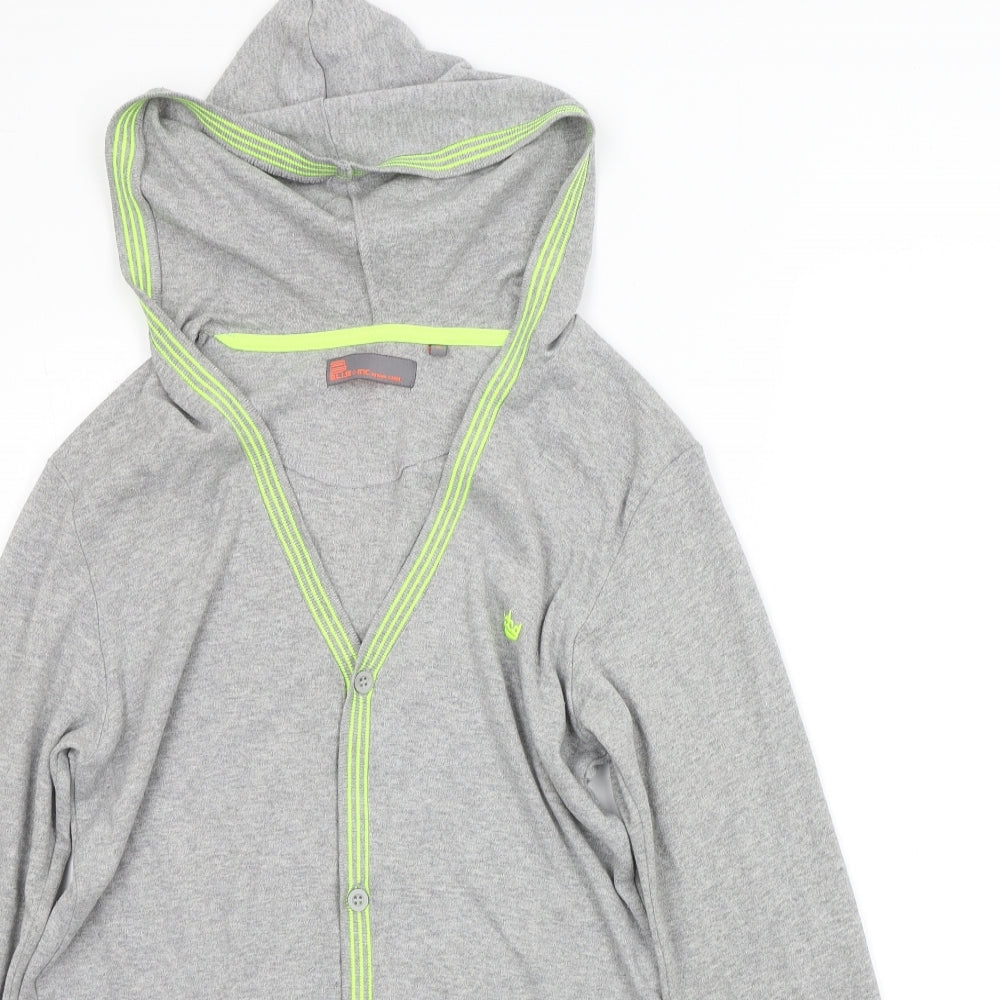 Womens UK Size S Blue Inc Grey Cardigan Jumper