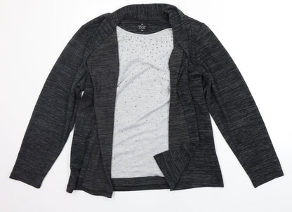 Womens UK Size 14 TIGI Grey Cardigan Jumper