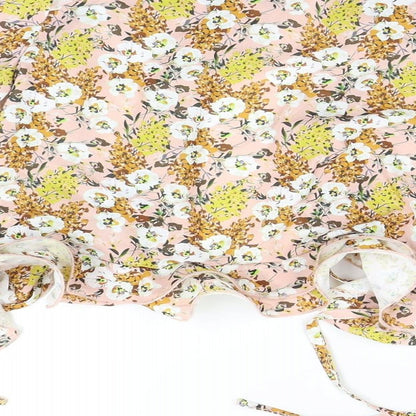 SheIn Womens Beige Floral  Cardigan Jumper Size L