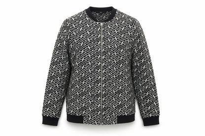 Next Womens Black Geometric  Jacket Coat Size 14
