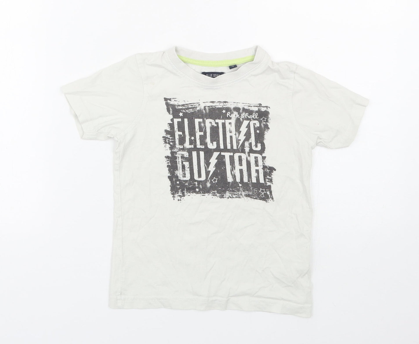 Blue Seven Boys White   Basic T-Shirt Size 5 Years