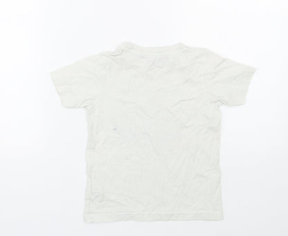 Blue Seven Boys White   Basic T-Shirt Size 5 Years