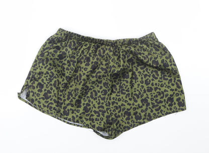 New Look Womens Green Animal Print  Sailor Shorts Size 12