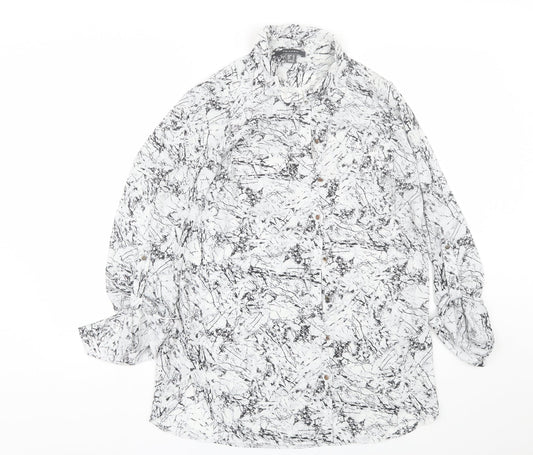 Primark Womens White   Basic Button-Up Size 10