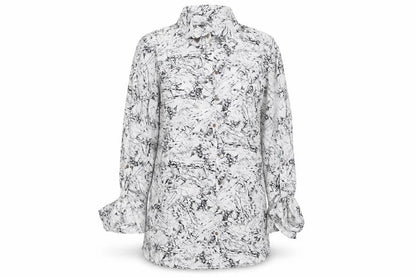 Womens UK Size 10 Primark White Basic Button-Up