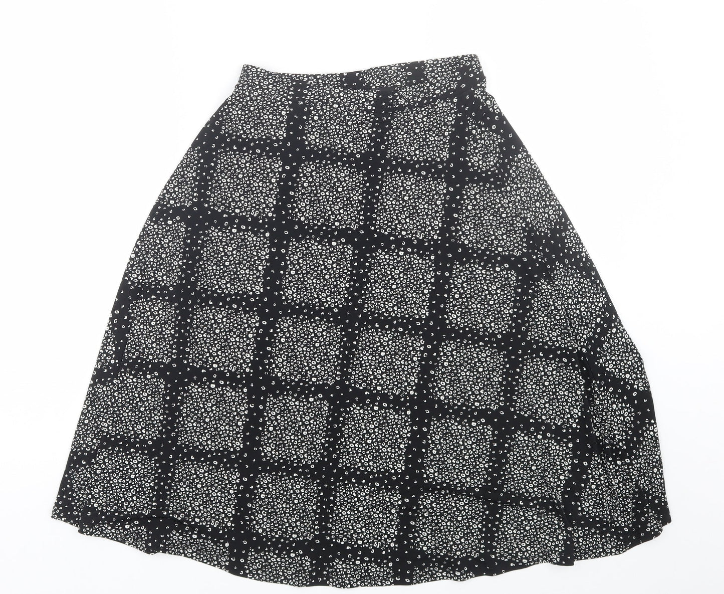 George Womens Black Check  Skater Skirt Size 10