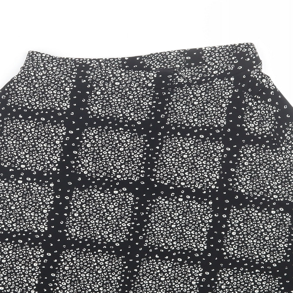 George Womens Black Check  Skater Skirt Size 10
