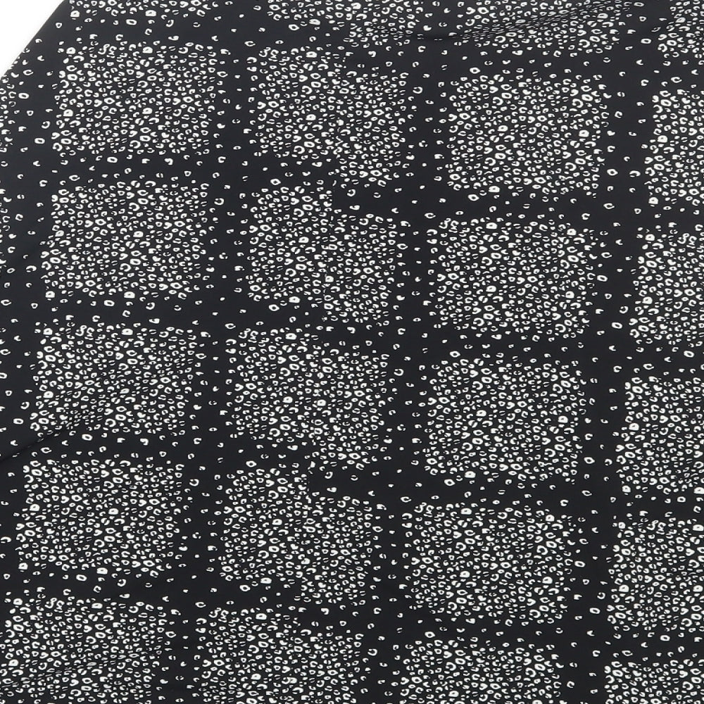 George Womens Black Check  Skater Skirt Size 10