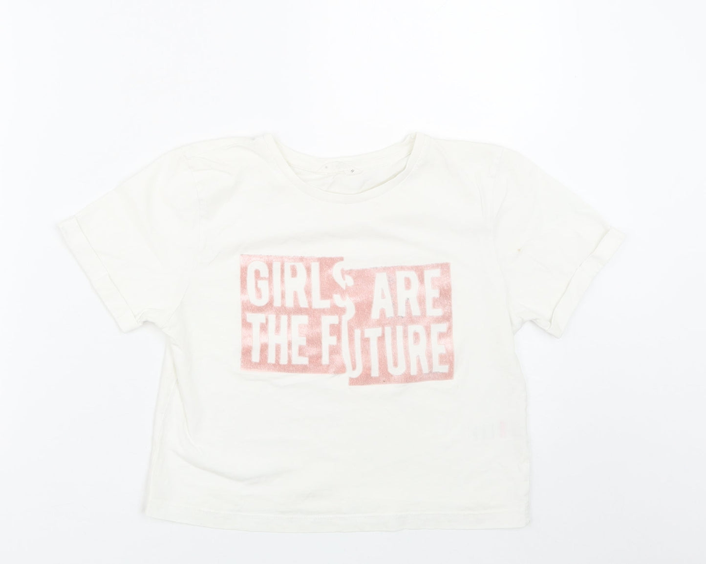 Matalan Girls White   Basic T-Shirt Size 11 Years