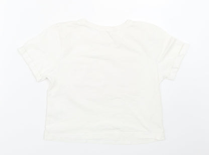 Matalan Girls White   Basic T-Shirt Size 11 Years