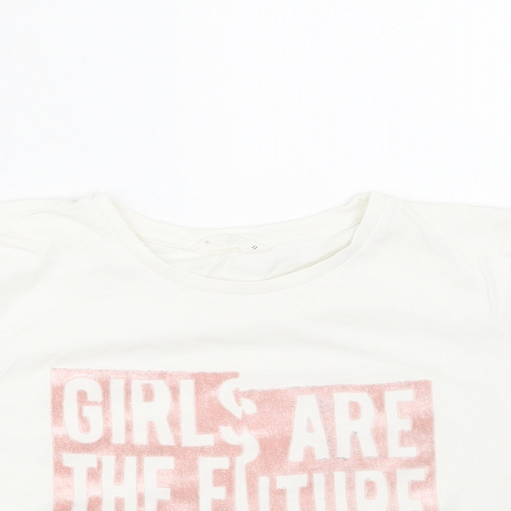 Matalan Girls White   Basic T-Shirt Size 11 Years