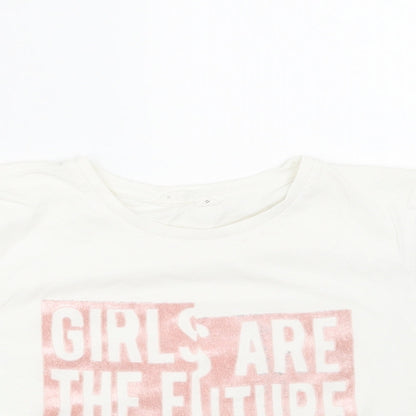 Matalan Girls White   Basic T-Shirt Size 11 Years