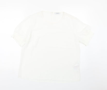 Pieces Womens White   Basic Blouse Size XL