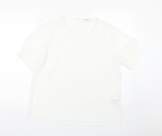Pieces Womens White   Basic Blouse Size XL