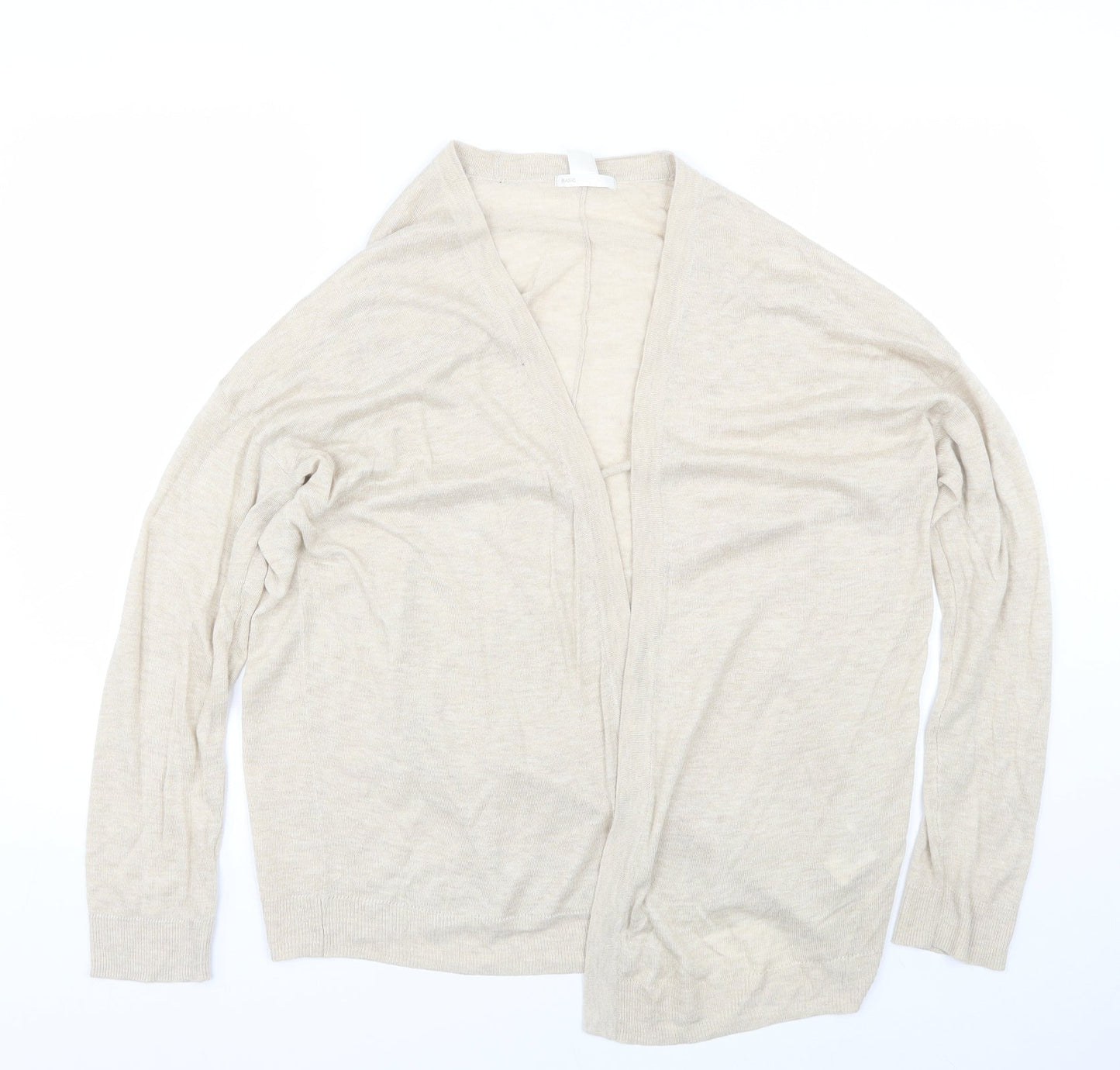 Womens UK Size M H&M Beige Cardigan Jumper