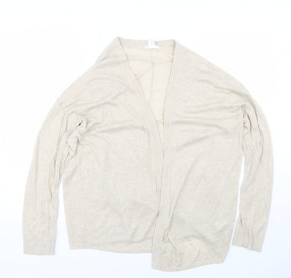 Womens UK Size M H&M Beige Cardigan Jumper