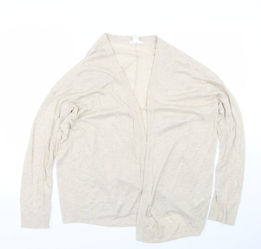 Womens UK Size M H&M Beige Cardigan Jumper