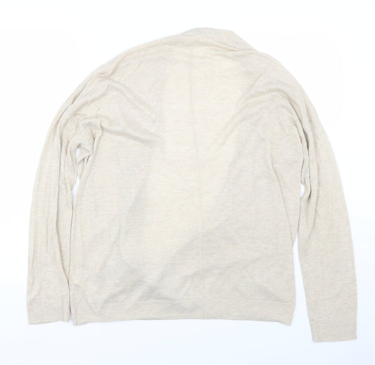 Womens UK Size M H&M Beige Cardigan Jumper