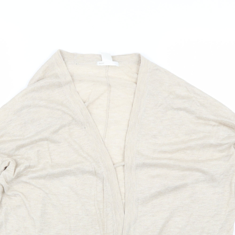 Womens UK Size M H&M Beige Cardigan Jumper