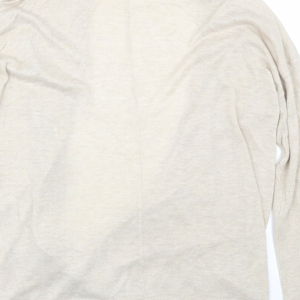 Womens UK Size M H&M Beige Cardigan Jumper