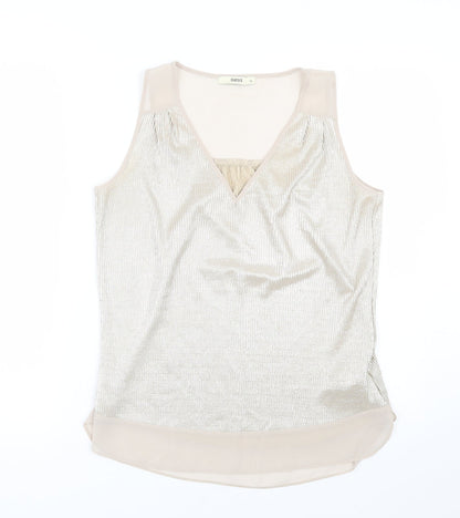 Womens UK Size XS Oasis Gold Basic Tank