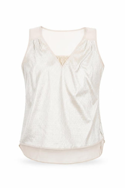Womens UK Size XS Oasis Gold Basic Tank