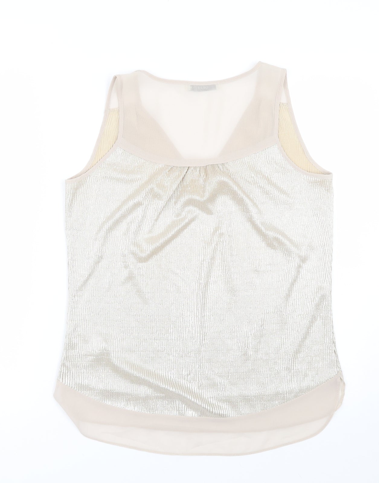 Womens UK Size XS Oasis Gold Basic Tank
