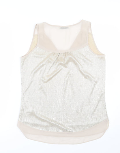 Womens UK Size XS Oasis Gold Basic Tank