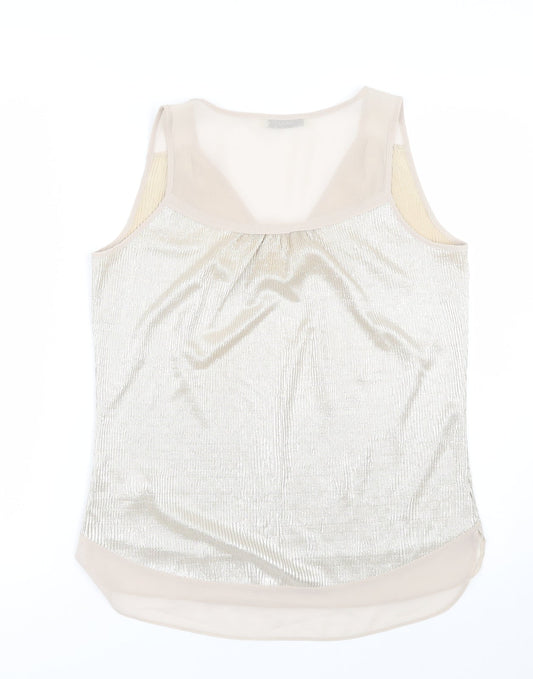 Womens UK Size XS Oasis Gold Basic Tank