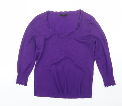 Womens UK Size M Linea Purple Pullover Jumper