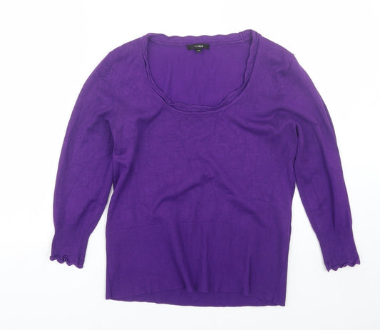 Linea Womens Purple   Pullover Jumper Size M