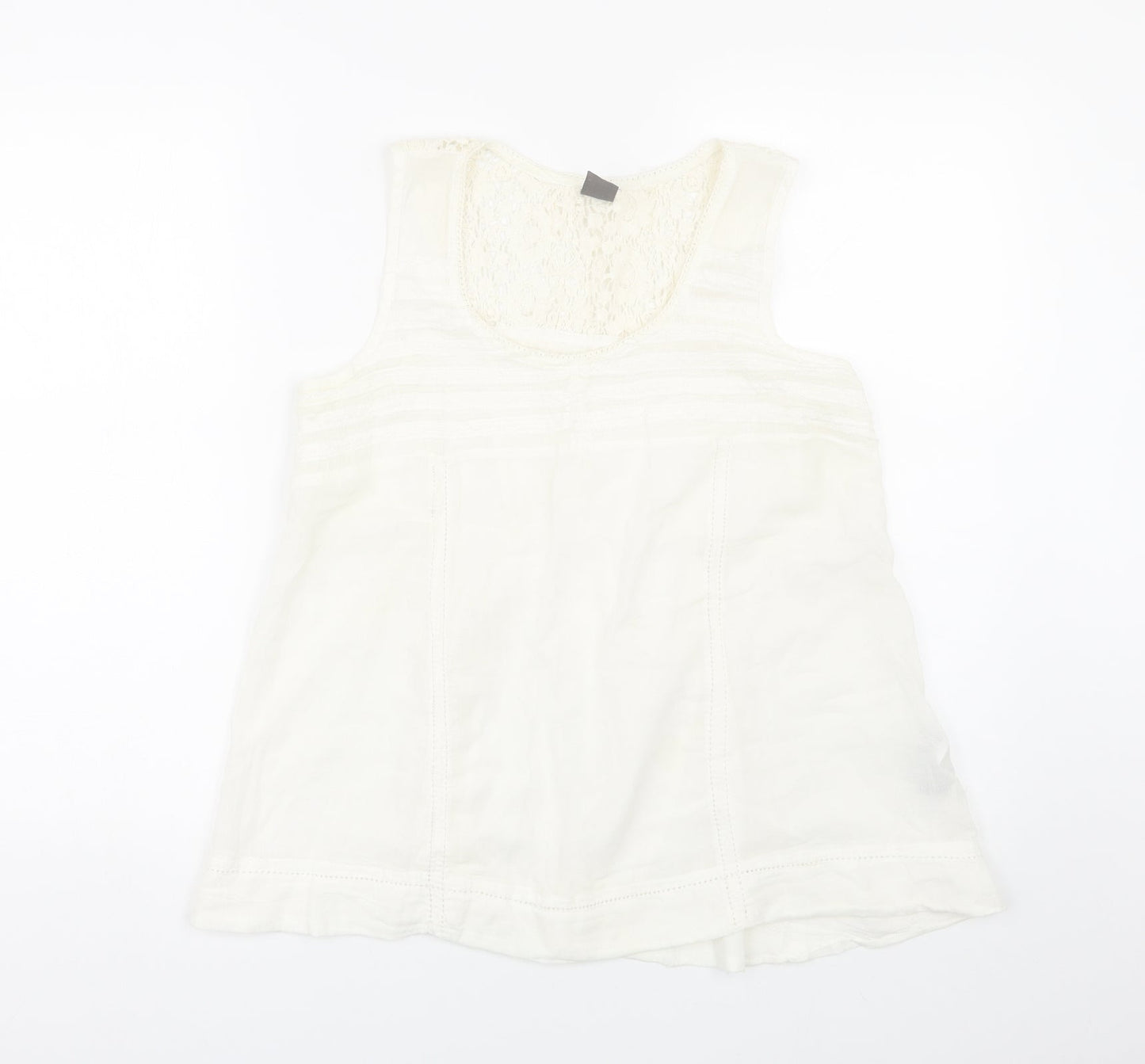 Womens UK Size M Vera Moda White Basic Tank