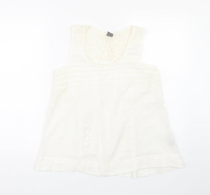 Womens UK Size M Vera Moda White Basic Tank
