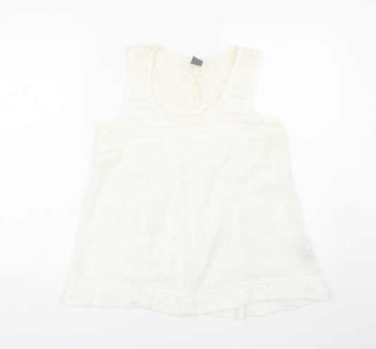 Womens UK Size M Vera Moda White Basic Tank