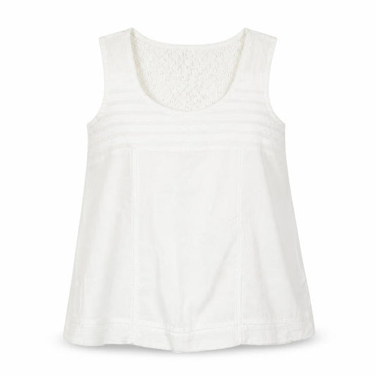 Front view of Vera Moda women’s white basic tank, size M